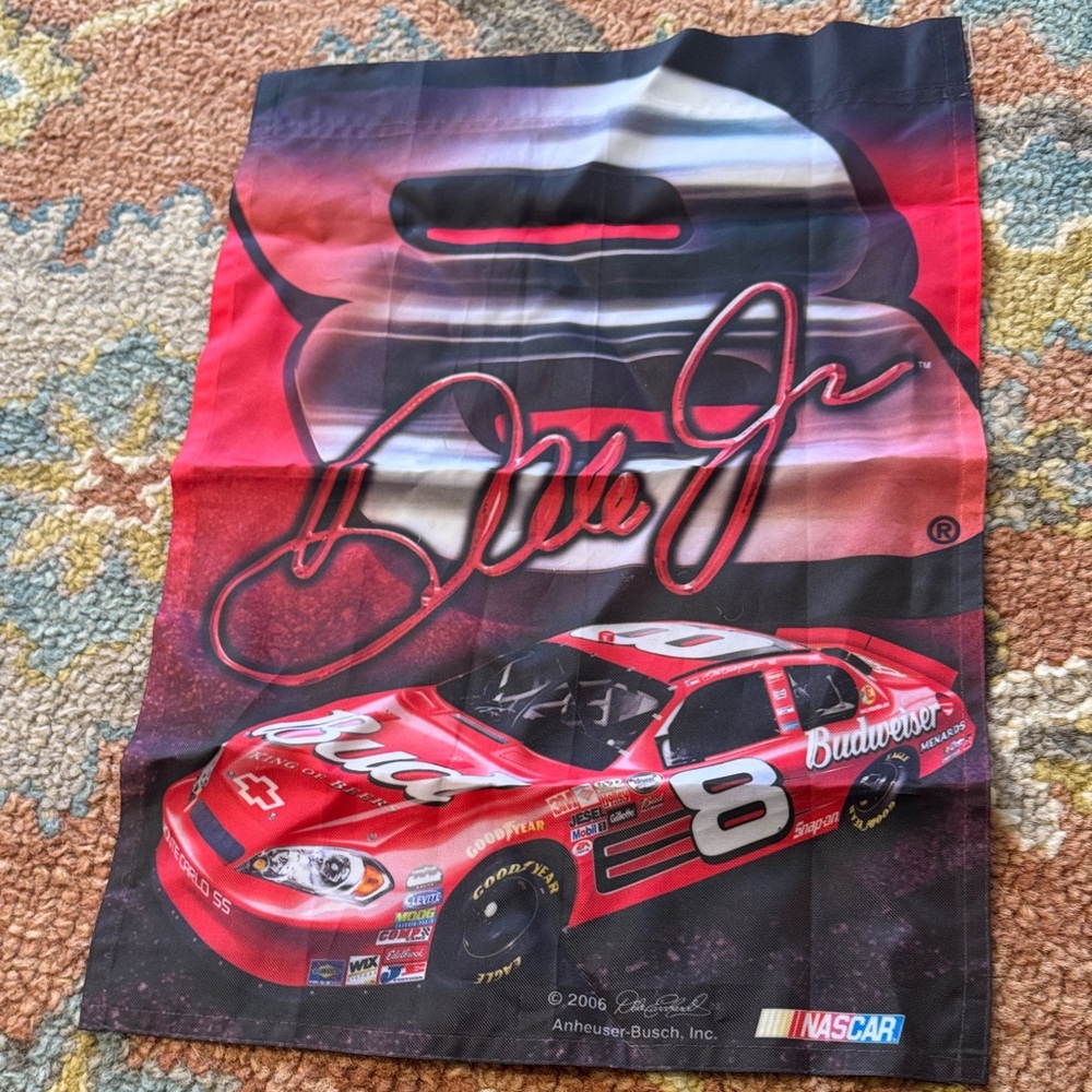 Budweiser Red Racing Car Flag